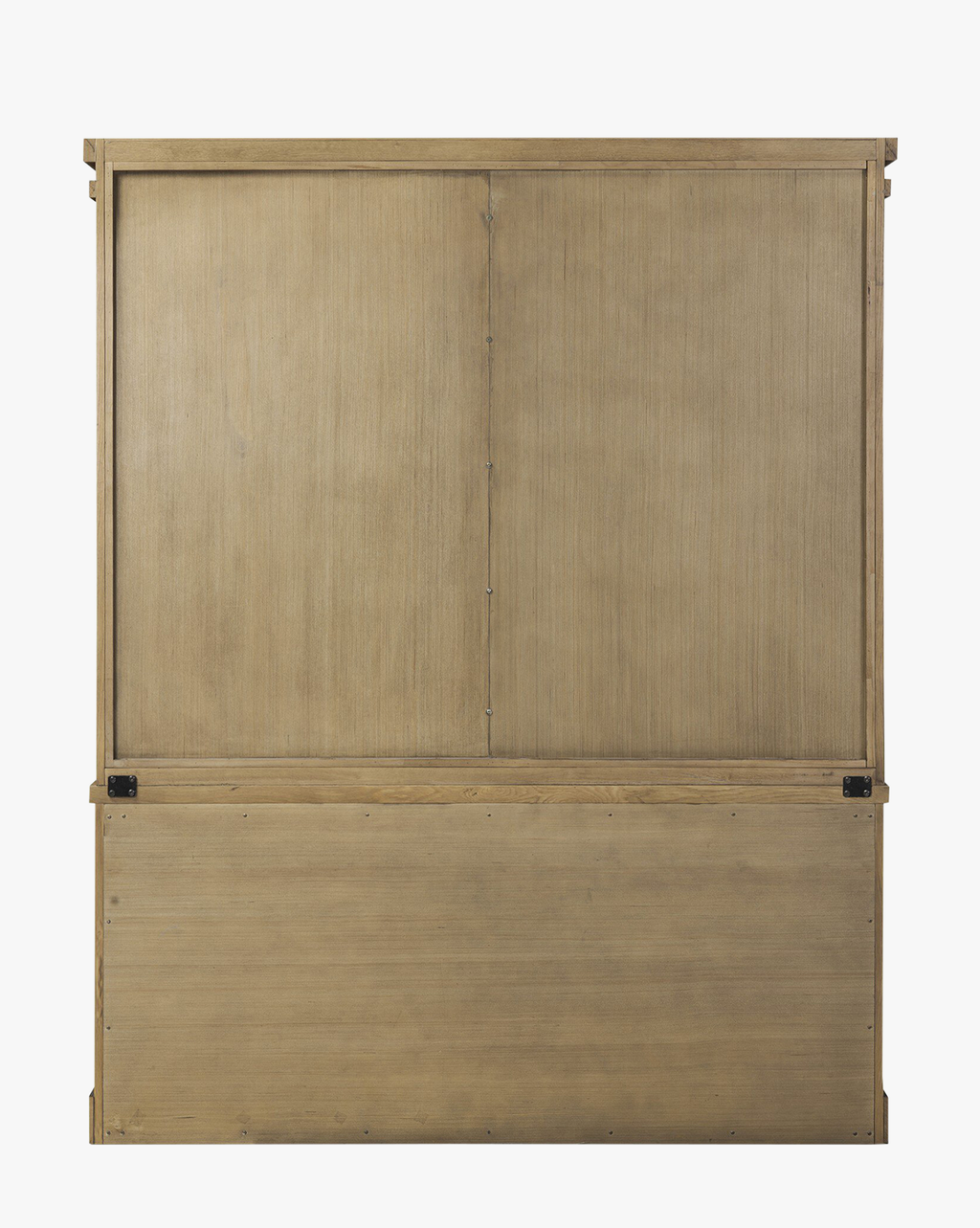 Classic Honey Oak Cabinet with Framed Glass Doors & Generous Drawers for Living Room