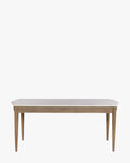 Glam Marble & Mango Wood Dining Table with Warm Amber Base for Dining Room