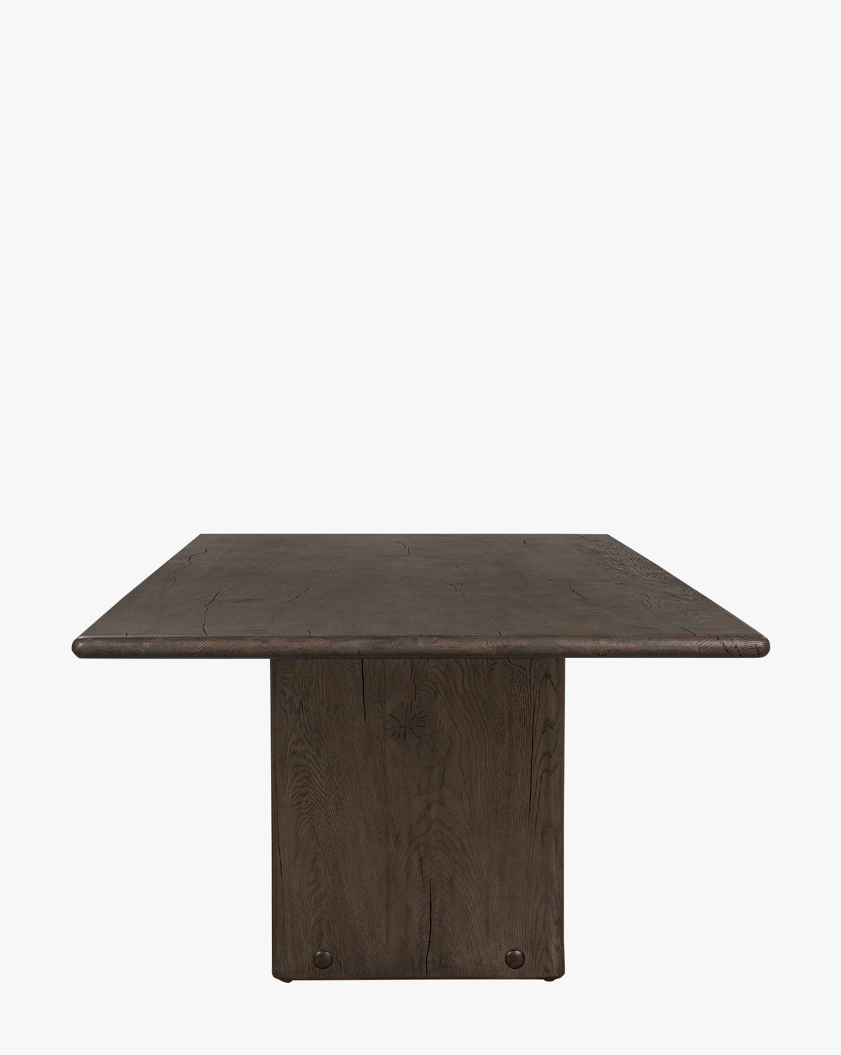 Rustic Reclaimed Oak Dining Table with Sculptural Base for Dining Room