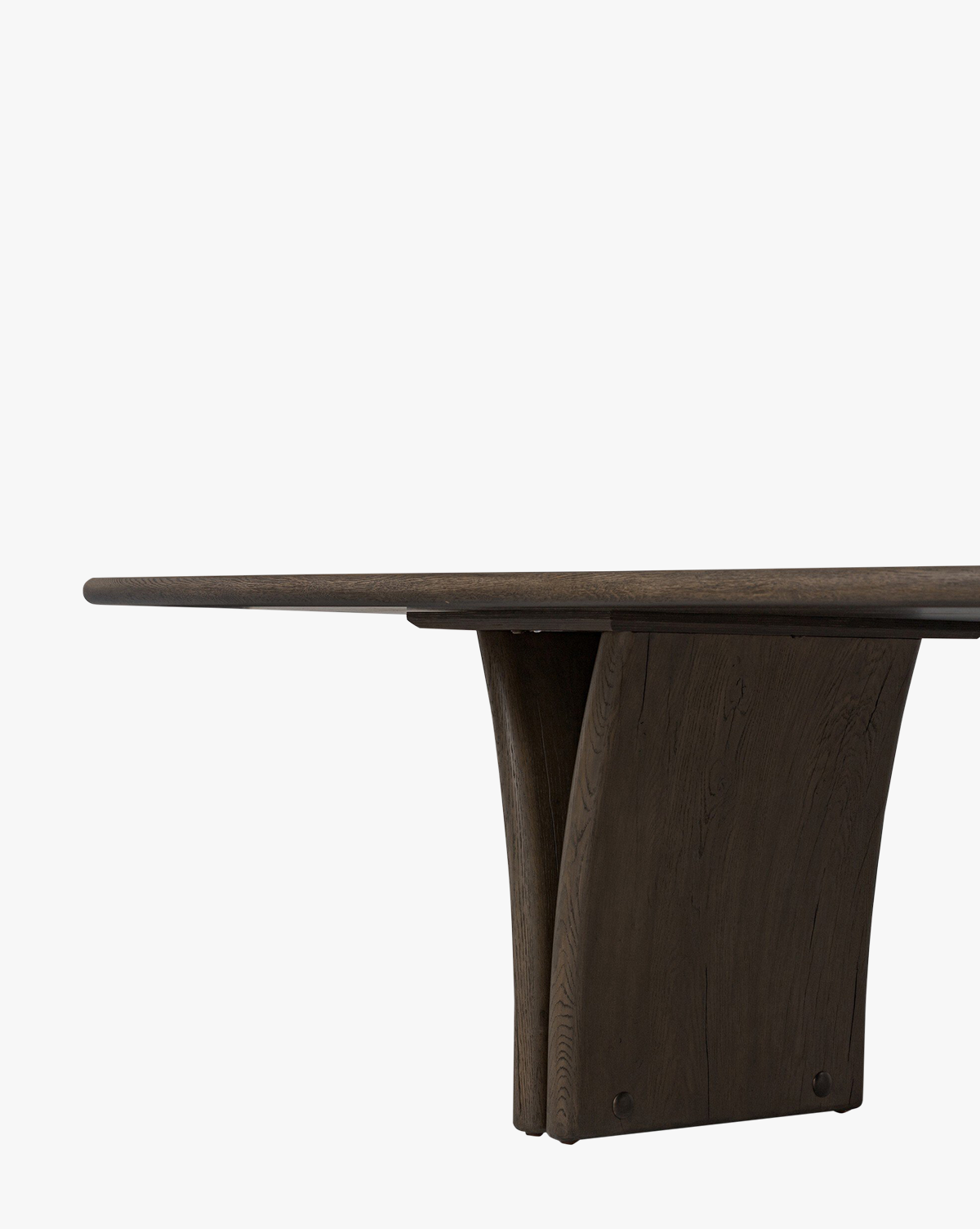 Rustic Reclaimed Oak Dining Table with Sculptural Base for Dining Room