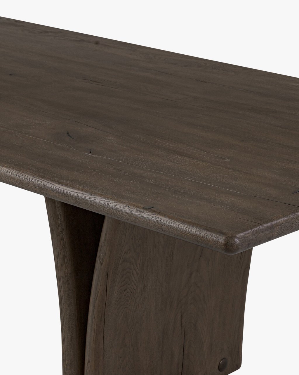 Rustic Reclaimed Oak Dining Table with Sculptural Base for Dining Room