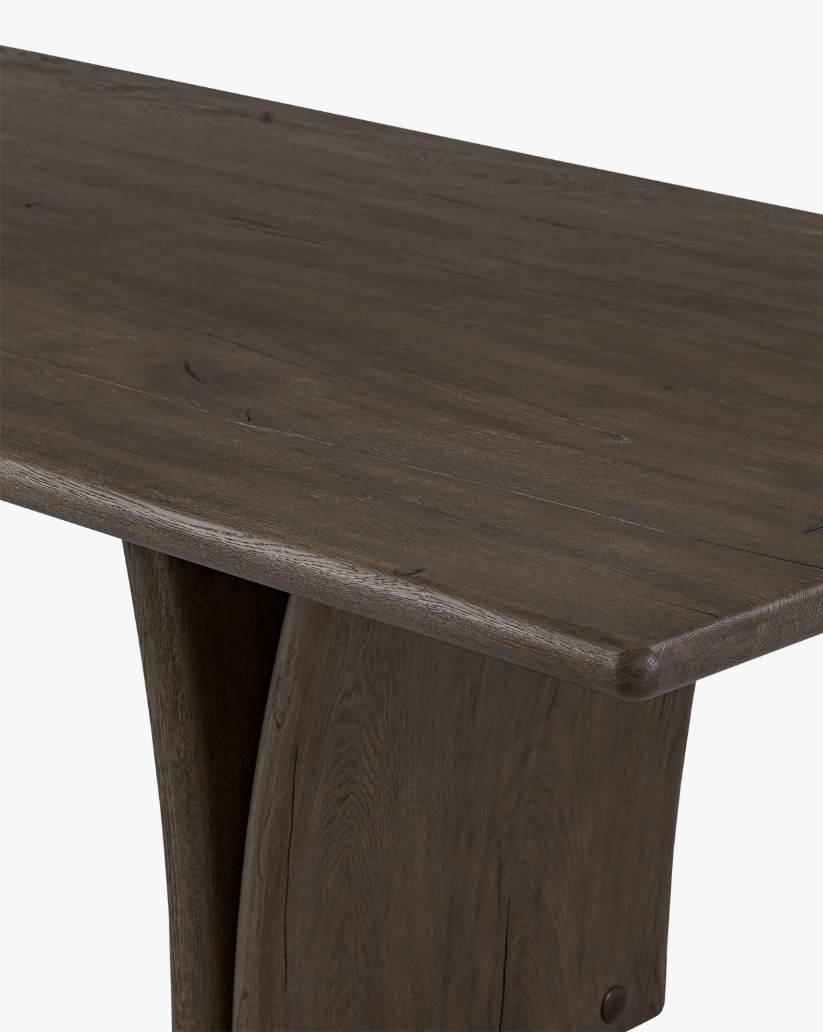 Rustic Reclaimed Oak Dining Table with Sculptural Base for Dining Room