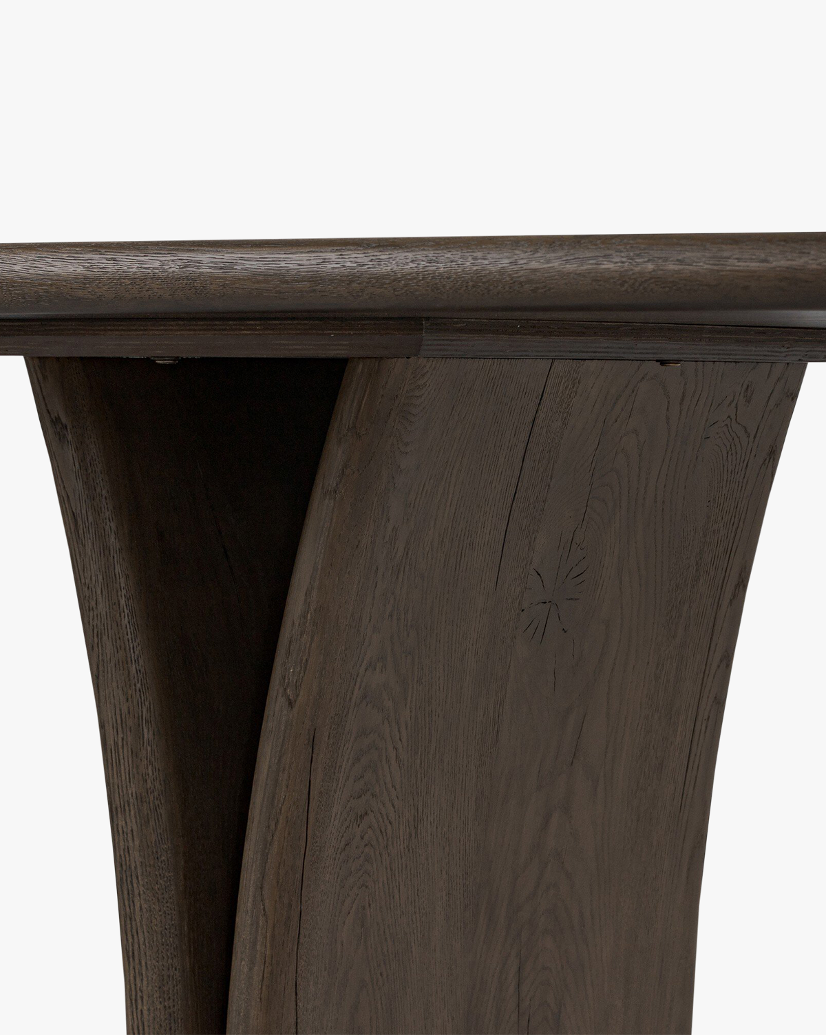 Rustic Reclaimed Oak Dining Table with Sculptural Base for Dining Room