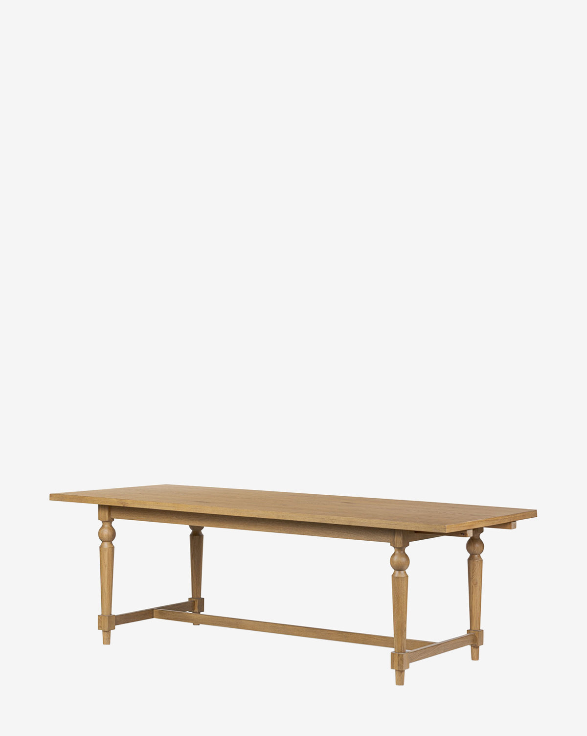 Modern Acacia Extension Dining Table with Walnut Finish & Iron Detailing for Dining Room