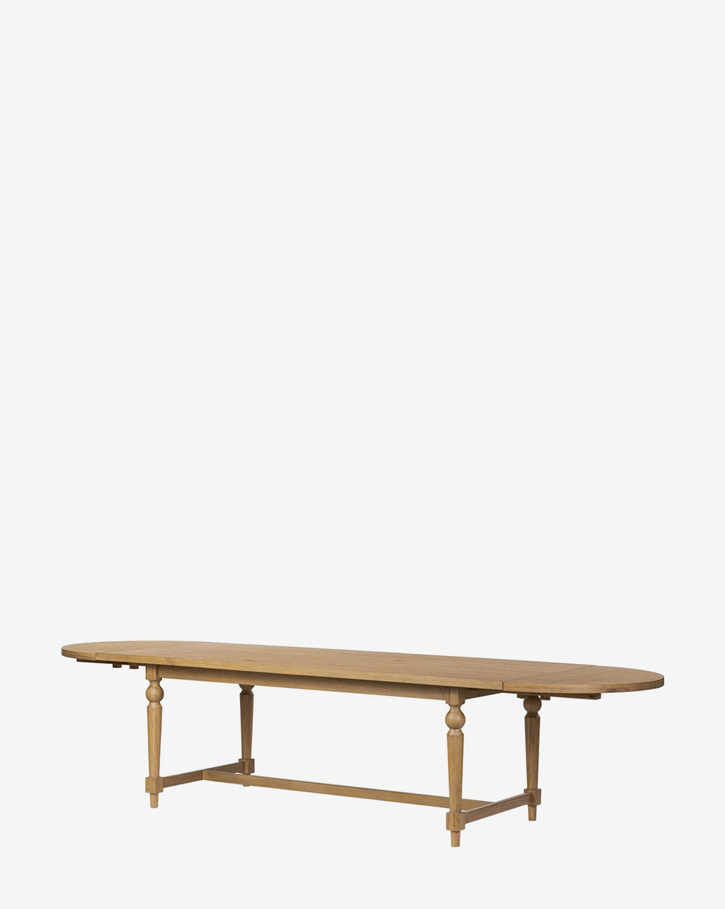 Modern Acacia Extension Dining Table with Walnut Finish & Iron Detailing for Dining Room