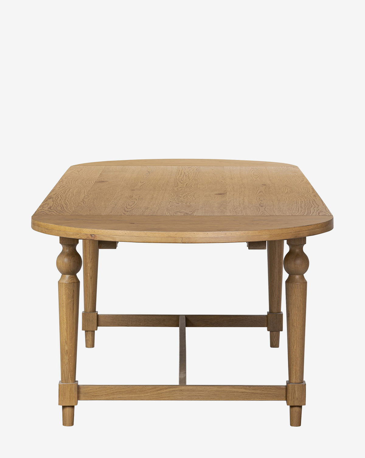 Modern Acacia Extension Dining Table with Walnut Finish & Iron Detailing for Dining Room