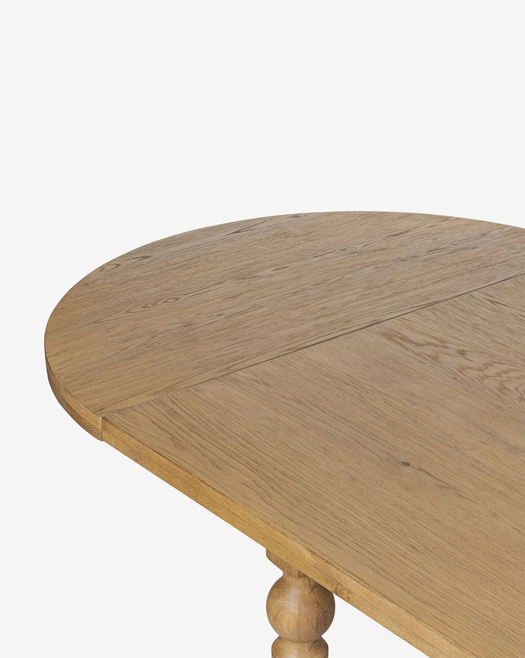 Modern Acacia Extension Dining Table with Walnut Finish & Iron Detailing for Dining Room