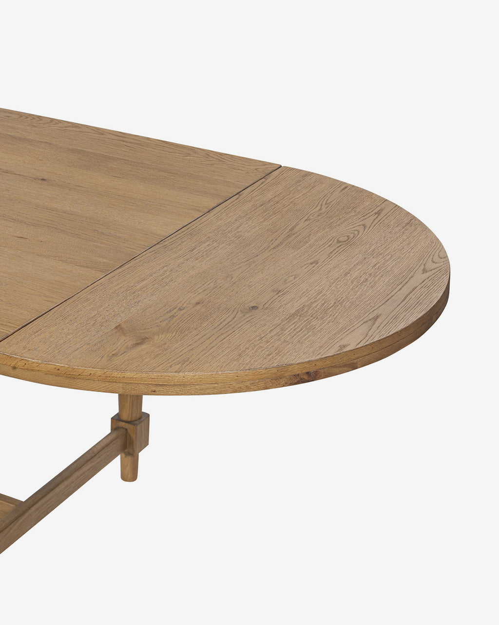 Modern Acacia Extension Dining Table with Walnut Finish & Iron Detailing for Dining Room
