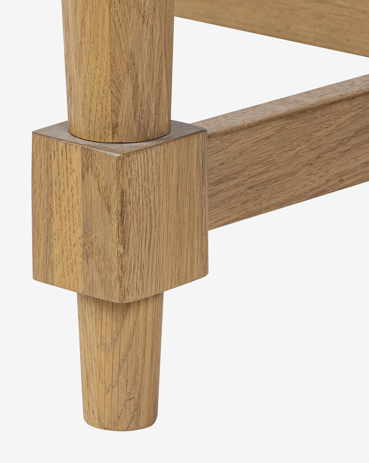 Modern Acacia Extension Dining Table with Walnut Finish & Iron Detailing for Dining Room