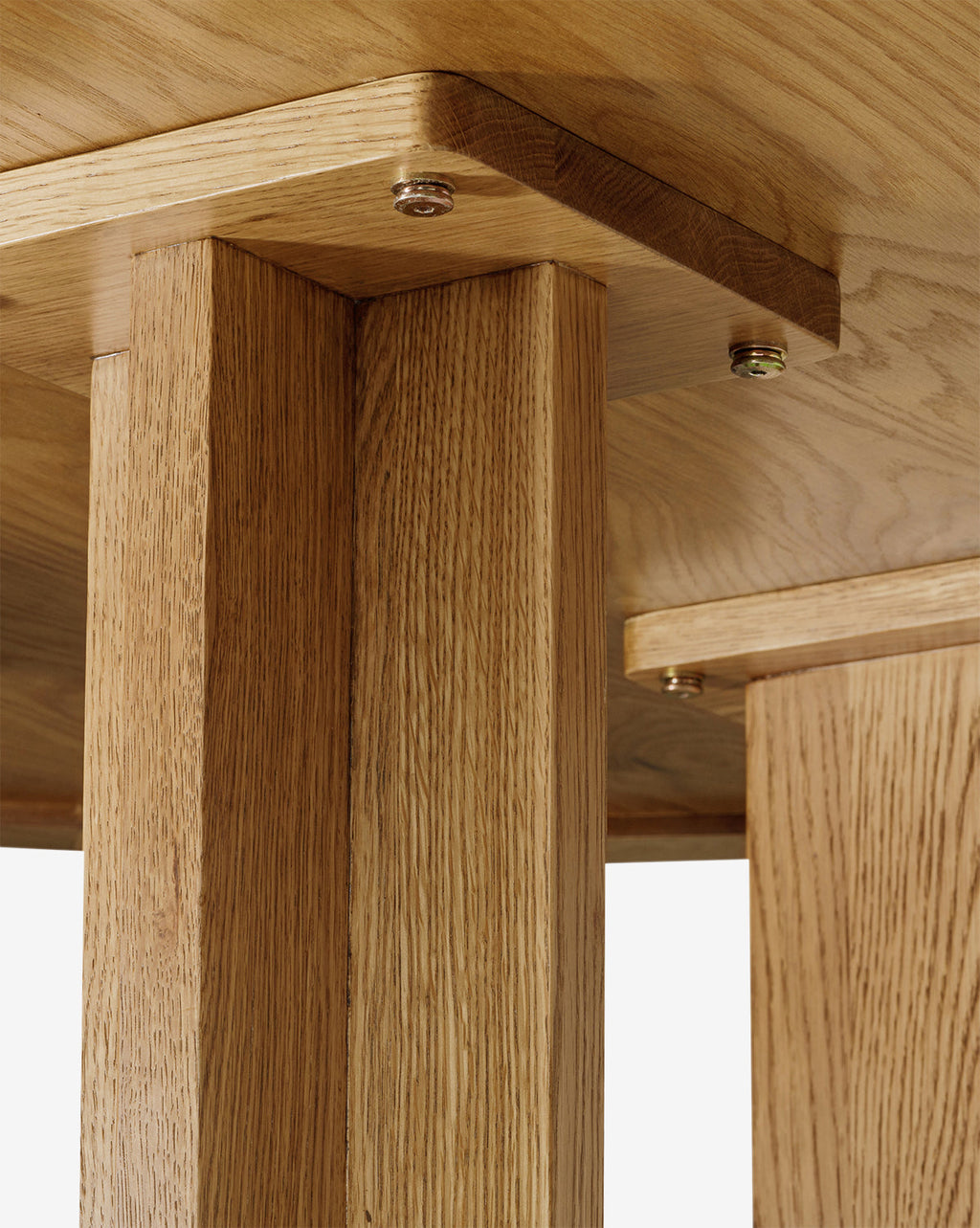 Classic Honey Oak Dining Table with Architectural Frame for Dining Room