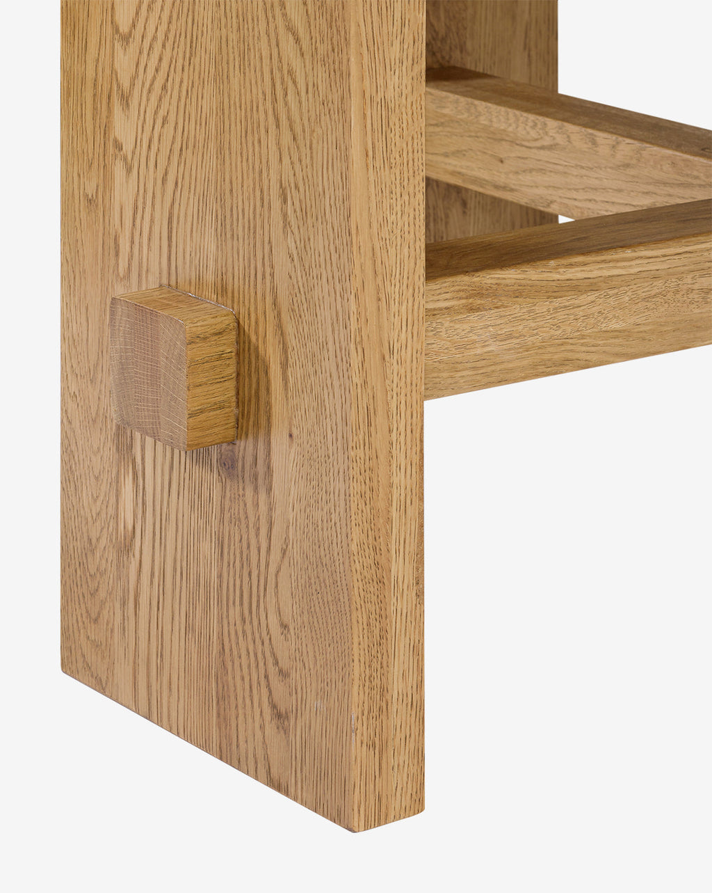 Classic Honey Oak Dining Table with Architectural Frame for Dining Room