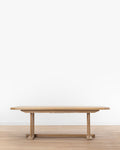 Classic Solid Oak Extension Dining Table with Butterfly Leaf for Dining Room
