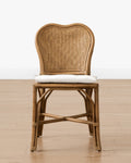 Coastal Woven Fabric Dining Chair with Blind Tufting for Dining Room