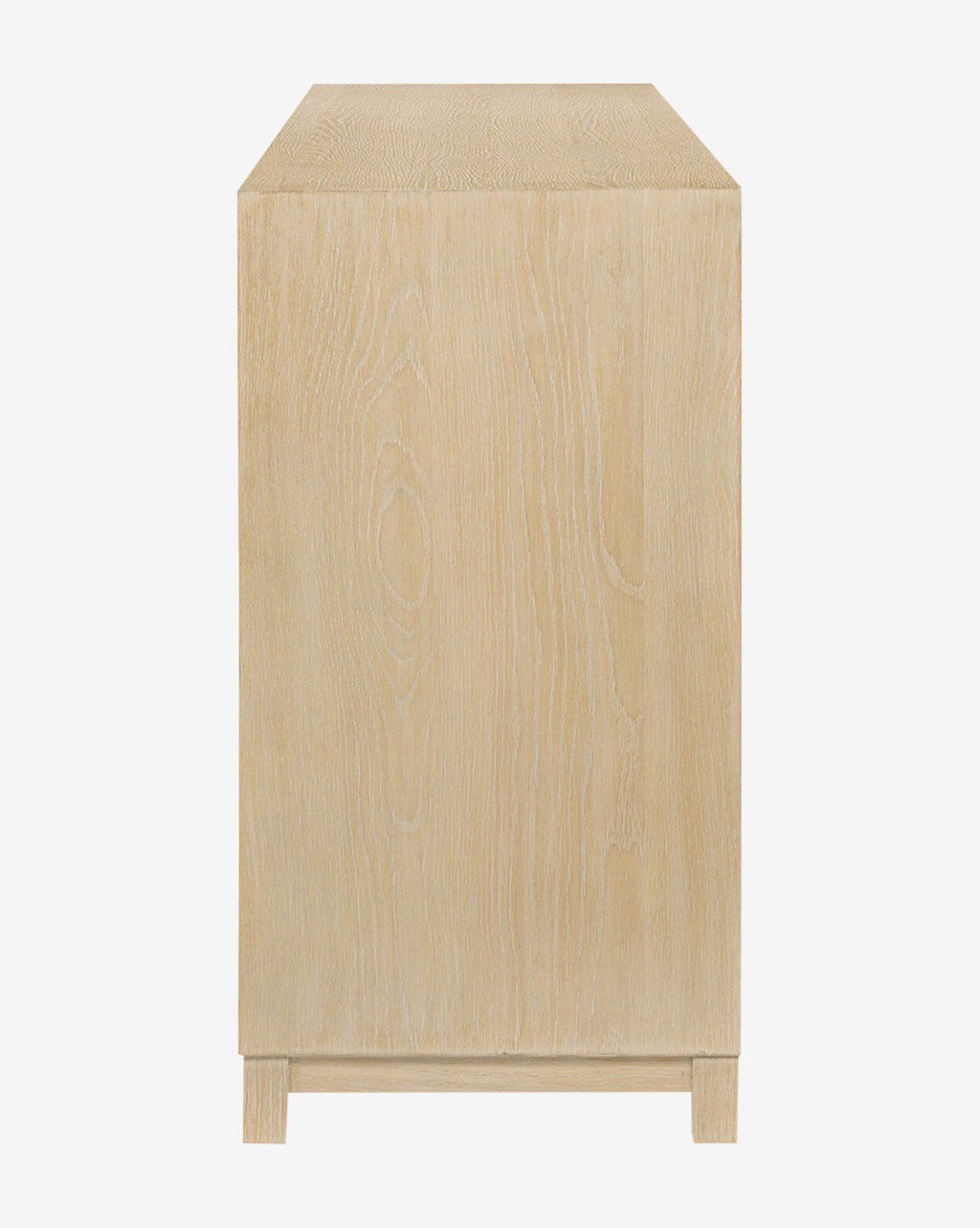 Minimalist Bleached Oak Dresser with Six Drawers for Bedroom