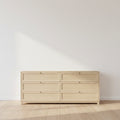 Minimalist Bleached Oak Dresser with Six Drawers for Bedroom