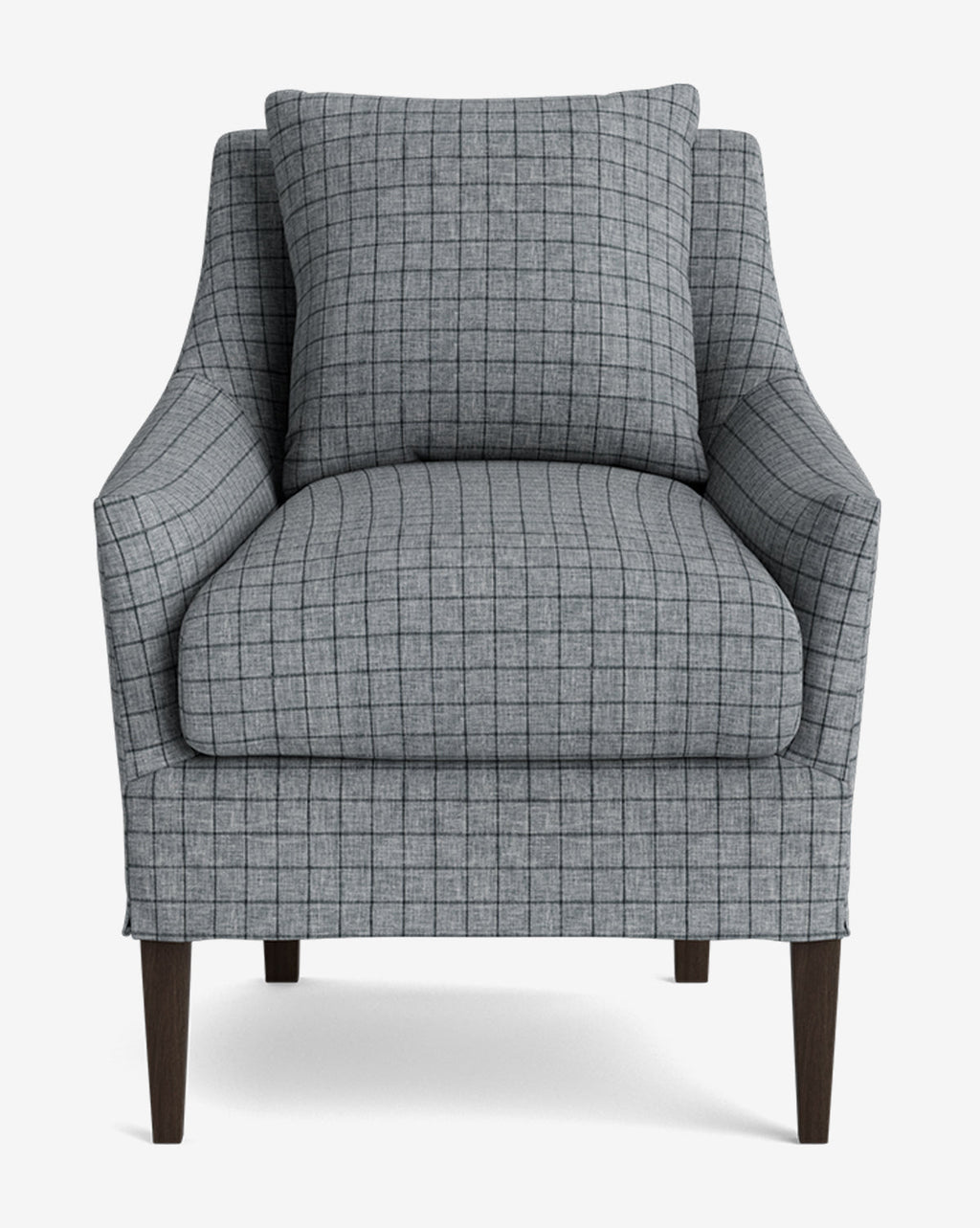 Classic Slipcover Dining Chair with Feather Cushions & Tapered Legs for Dining Room