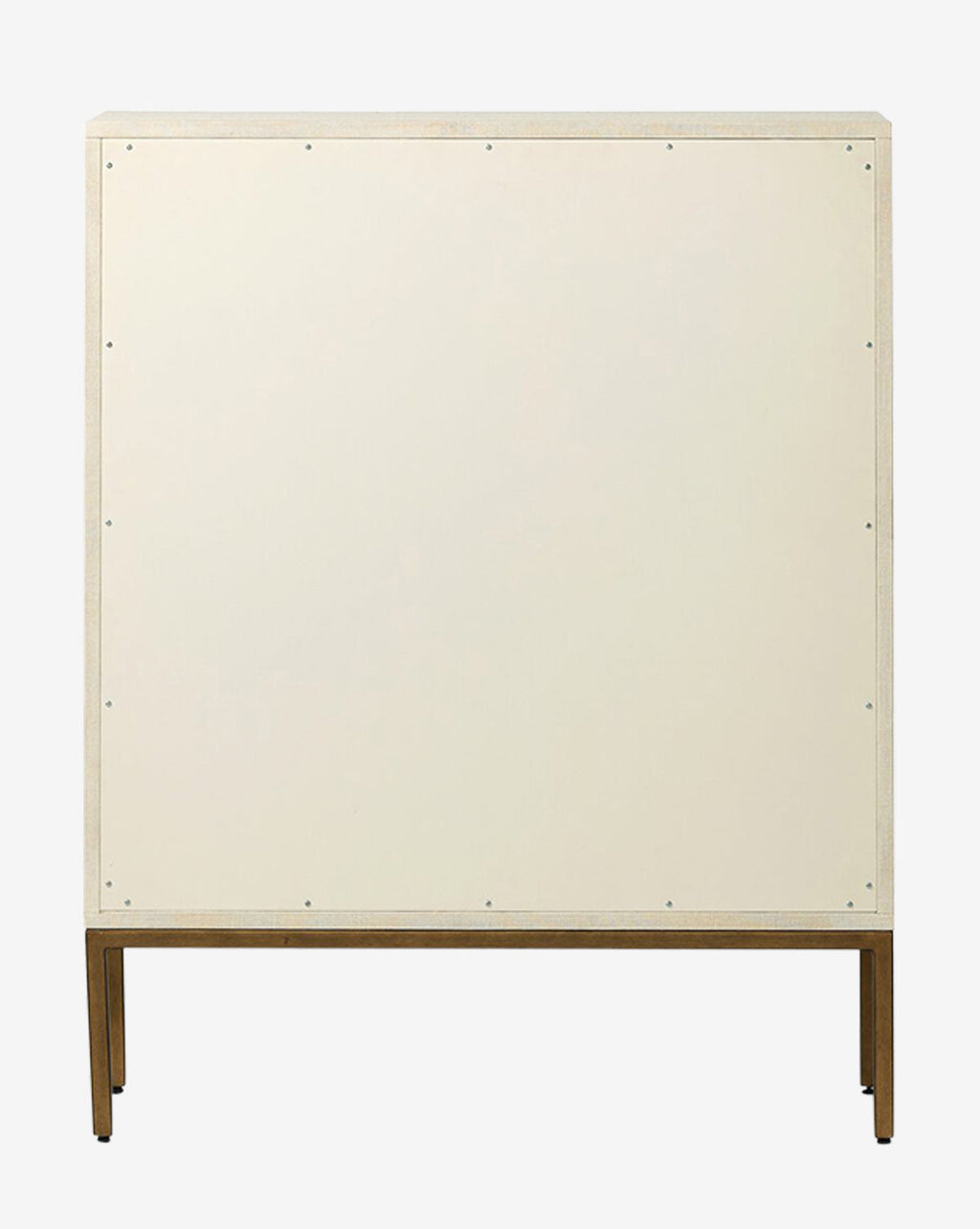 Transitional Linen & Mahogany Cabinet with Brass Accents & Spacious Drawers for Living Room