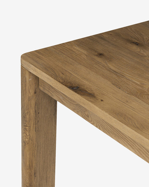 Table à manger extensible classique en chêne avec construction robuste pour salle à manger