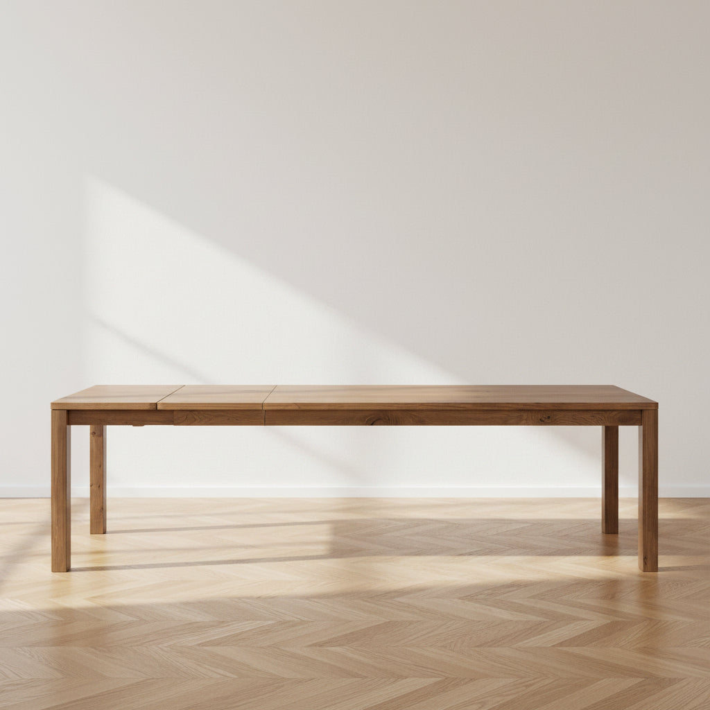 Classic Oak Extension Dining Table with Sturdy Construction for Dining Room