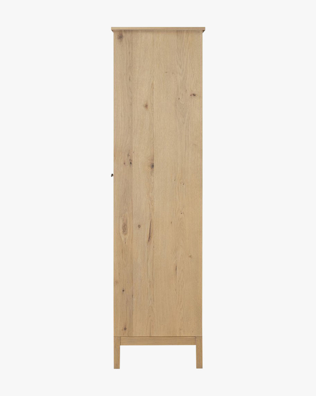 Modern Oak Cabinet with Paneled Façade & Elevated Base for Living Room