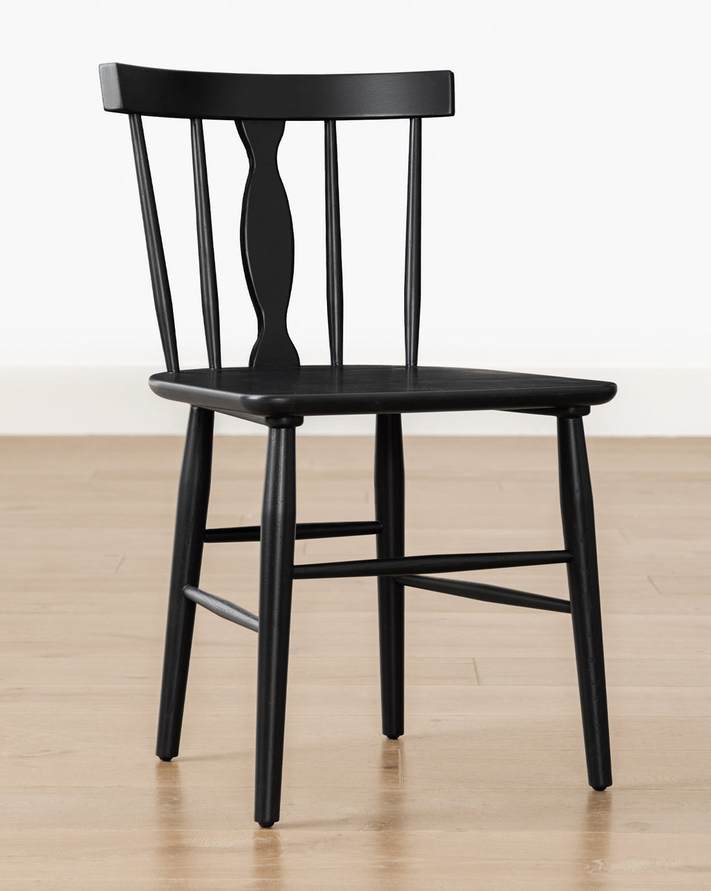 Classic Solid Oak Dining Chair with Spindle Back for Dining Room