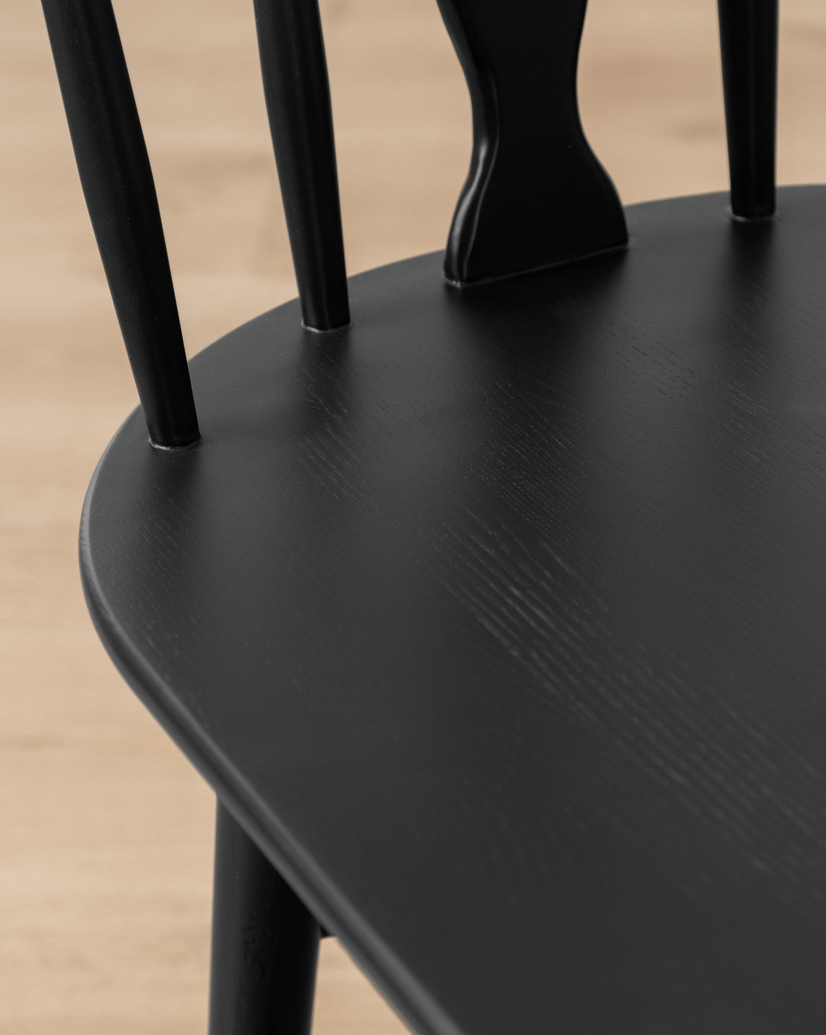 Classic Solid Oak Dining Chair with Spindle Back for Dining Room