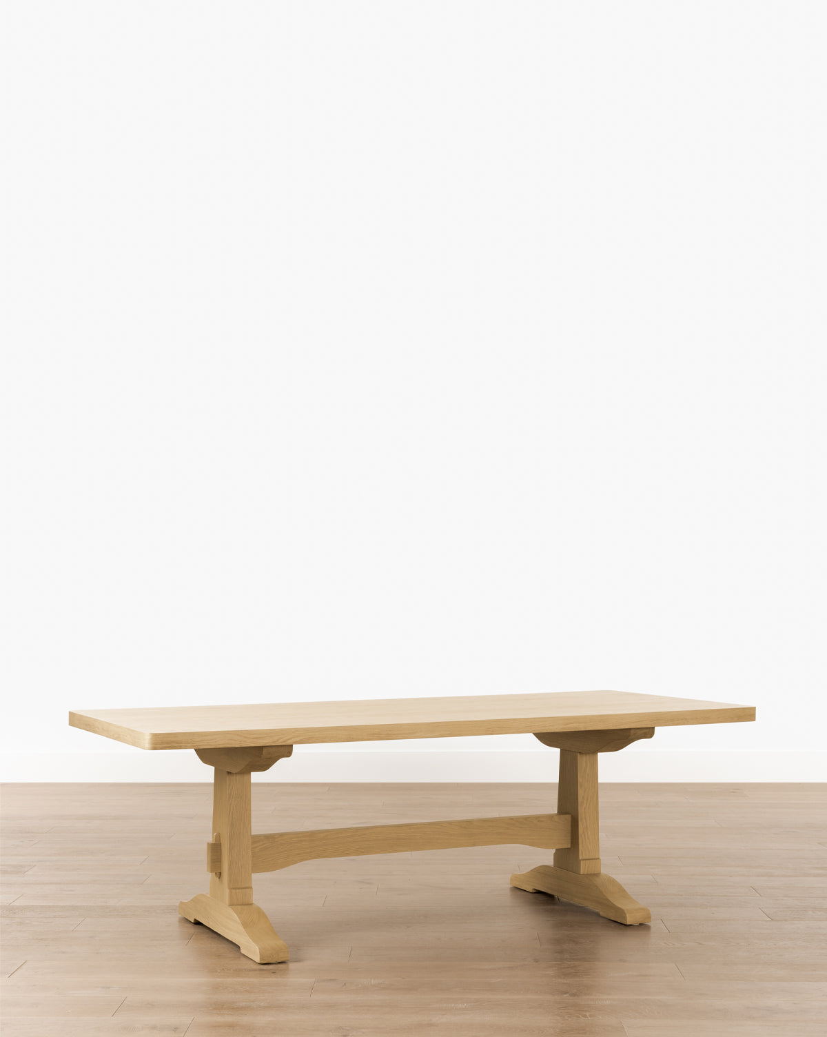 Heritage White Oak Dining Table with Timber Framing Details for Dining Room